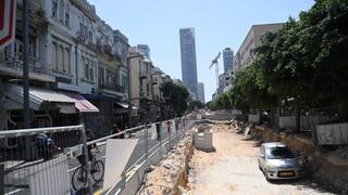 העבודות להקמת הרכבת הקלה ברחוב אלנבי