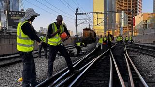 עבודות הבטיחות מהבוקר על מסילות הרכבת