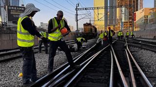 עבודות הבטיחות מהבוקר על מסילות הרכבת