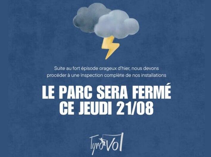 An announcement of the closure of the park הודעת סגירת הפארק בצרפת
