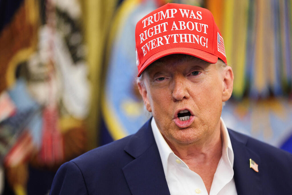 Trump at the White House
(Photo: REUTERS/Jonathan Ernst) דונלד טראמפ בבית הלבן