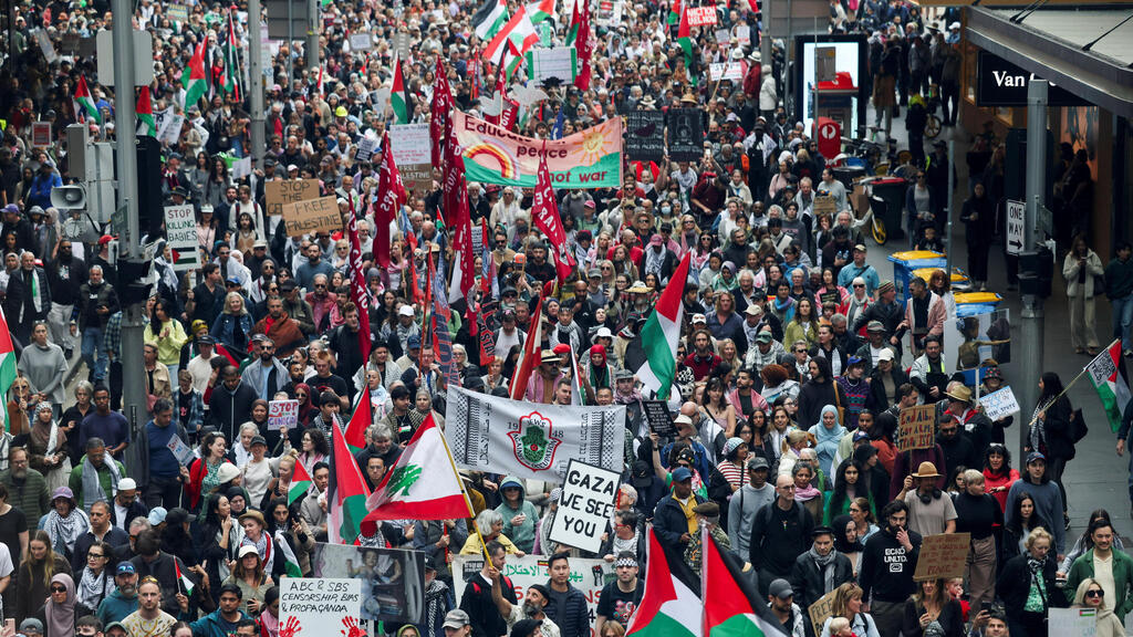 אוסטרליה יום הפגנות נגד ישראל סידני
