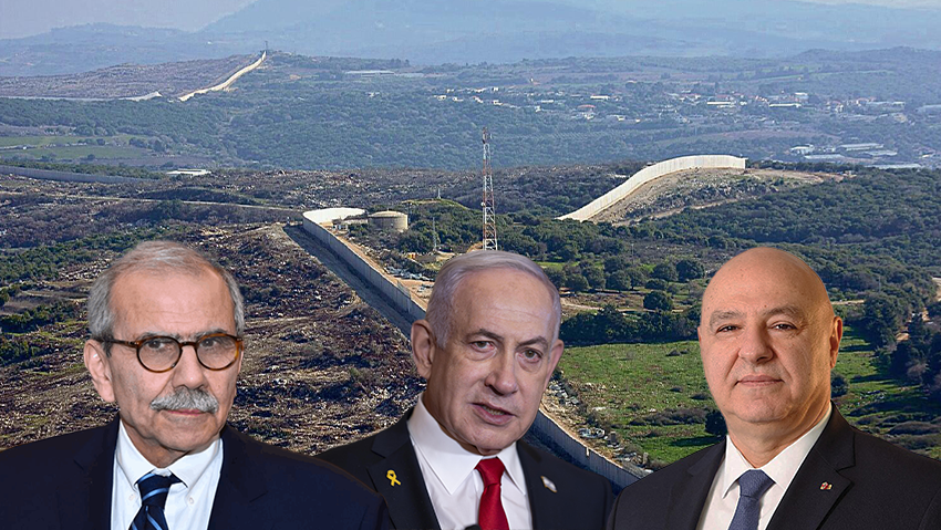 Nawaf Salam, Benjamin Netanyahu, and Joseph Aoun 