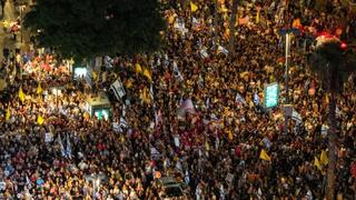 עצרת בכיכר החטופים ביום המחאה