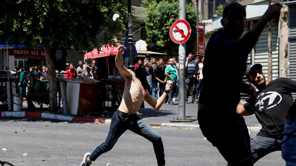  עימותים בין פלסטינים לכוחות צה"ל ברמאללה