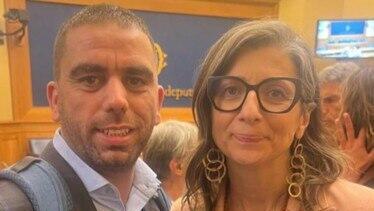 שליחה של האו"ם לשטחים הפלסטינים פרנצ'סקה אלבנזה יחד עם איש חמאס שפעיל ב איטליה סוליימן חיג'אזי  בחודש יולי