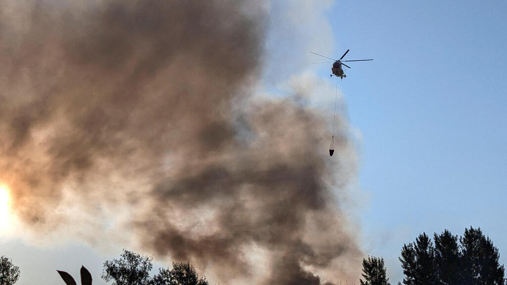 אוקראינה קייב מסוק כיבוי זירת פגיעה מתקפה רוסית