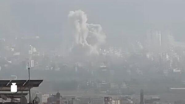 תיעוד מהתקיפות בצנעא