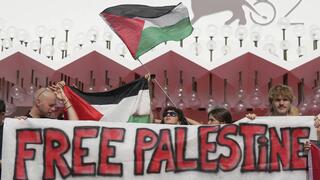 מחאה פרו-פלסטינית בפסטיבל ונציה, 2025