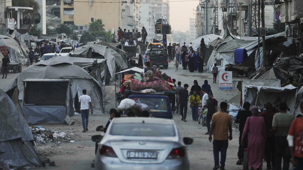 עקורים עזתים בורחים מצפון הרצועה