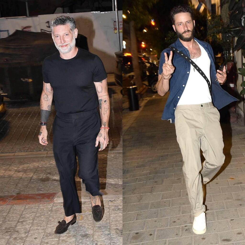תעודת הצטיינות מאיתנו. מיכאל אלוני ואסף גרניט, מתוקתקים מכף רגל ועד ראש (צילום: אמיר מאירי ) יום הולדת יובל כהן