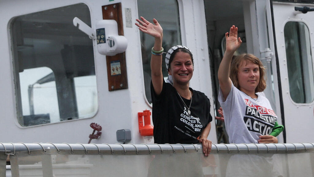  ספרד נמל ברצלונה משט סומוד צומוד גרטה טונברג מפליג