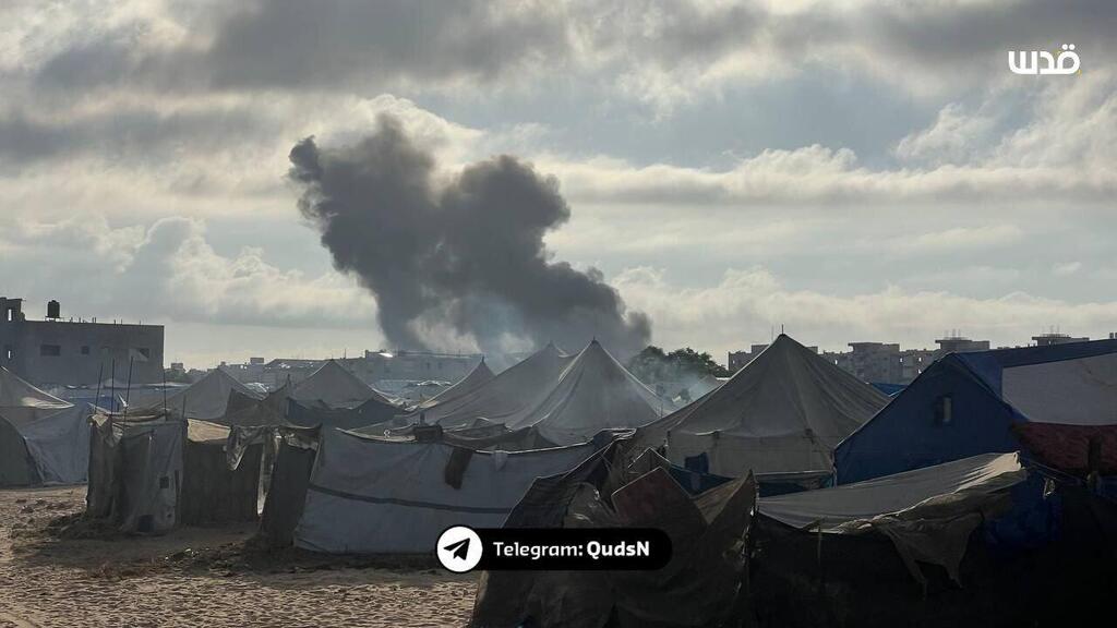 תקיפה סמוך לאוהלי עקורים בחאן יונס