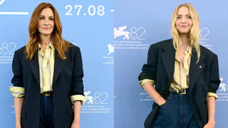 אמנדה סייפריד וג'וליה רוברטס לובשות ורסאצ'ה בפסטיבל ונציה, 2025