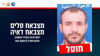 אינפוגרפיקה בנושא חיסולו של ראש ארגון הטרור כתאא׳ב אלמג'האדין: