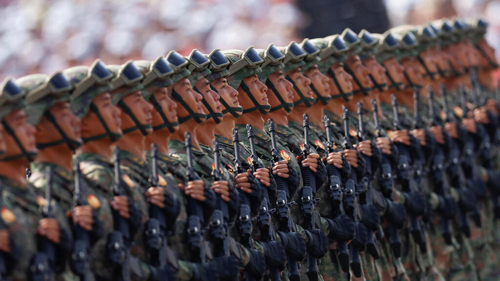 Chinese soldiers (Photo: Reuters/Tingshu Wang) סין בייג'ינג מצעד צבאי 80 שנה ל מלחמת העולם השנייה