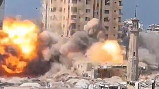  תקיפות בעיר עזה, הפגזה של בניין רב קומות