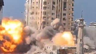  תקיפות בעיר עזה, הפגזה של בניין רב קומות