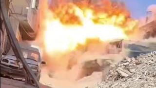 נזקים לאחר התקיפה בעיר עזה