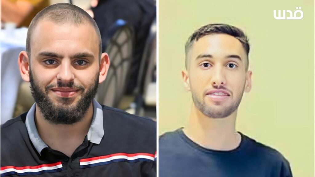 המחבלים מות'נא עמרו מימין ומוחמד טאהא משמאל