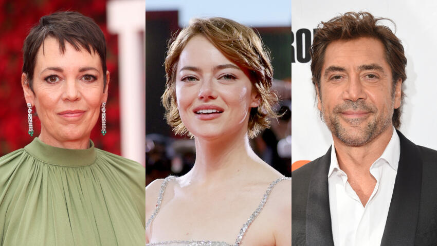 אמה סטון, חאווייר בארדם ואוליביה קולמן