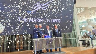 Bill Ackman opening trading at the Tel Aviv Stock Exchange 