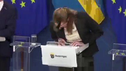 שרת הבריאות השבדית אליזבת לאן התמוטטה בשידור חי