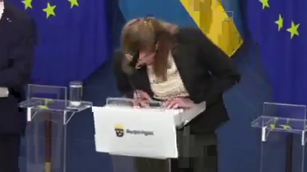 שרת הבריאות השבדית אליזבת לאן התמוטטה בשידור חי