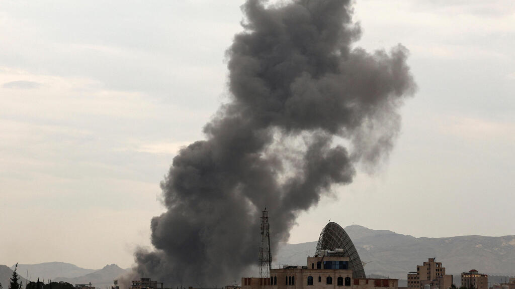 צנעא תימן עשן תקיפות חיל האוויר