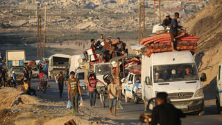 עזה פלסטינים עוזבים מצפון הרצועה דרומה