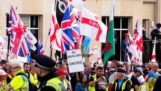 הפגנה הפגנת לאחד את הממלכה של הימין הבריטי לונדון