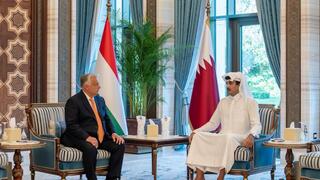 אמיר קטאר תמים בן חמד אל ת'אני בדוחא פגישה עם נשיא הונגריה ויקטור אורבן