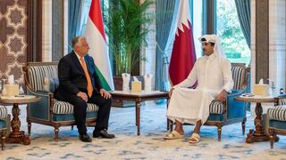 אמיר קטאר תמים בן חמד אל ת'אני בדוחא פגישה עם נשיא הונגריה ויקטור אורבן