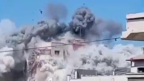 תקיפת מגדל מהנא בשכונת תל אל-הווא