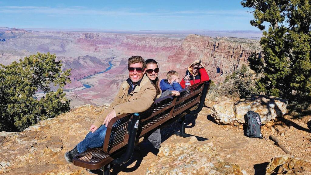 The Badin family in the US (Photo: Noam Badin) נהר הקולורדו, שמורת גרנד קניון, אריזונה