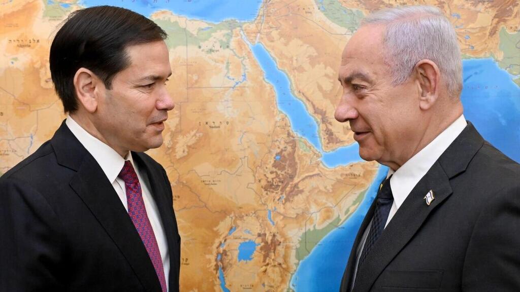 ראש הממשלה נתניהו ומזכיר המדינה של ארה"ב מרקו רוביו בלשכת רה"מ בירושלים