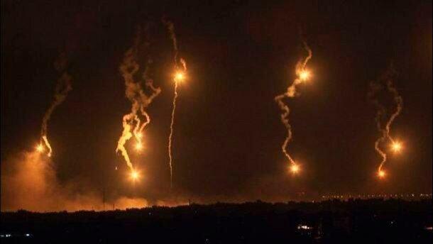 כוחות צה"ל יורים פצצות תאורה באזור צפון הרצועה