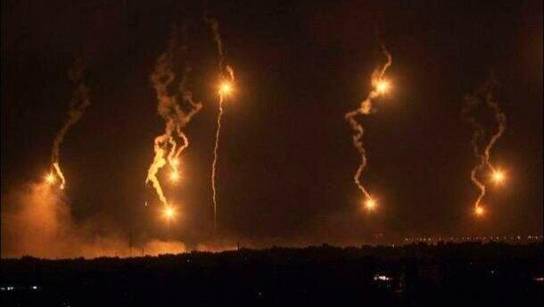 כוחות צה"ל יורים פצצות תאורה באזור צפון הרצועה