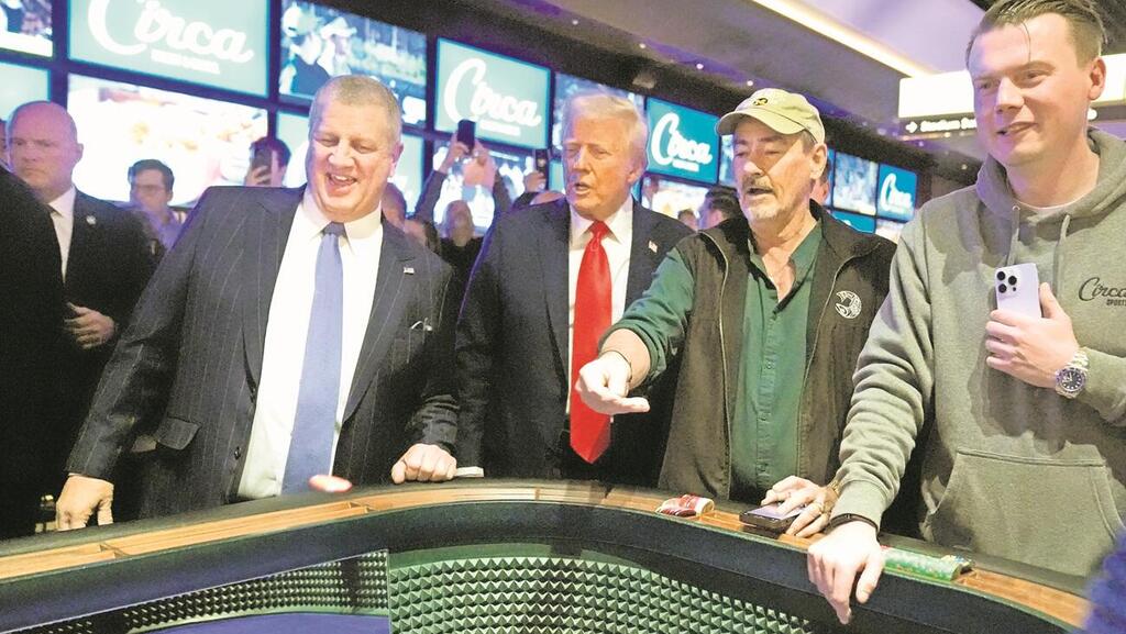 נשיא ארצות הברית דונלד טראמפ בקזינו בלאס וגאס