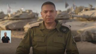 דובר צה"ל אפי דפרין בהצהרה לתקשורת