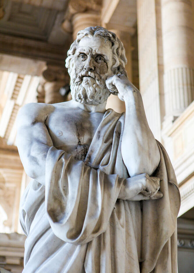 פסל בדמותו של ליקורגוס, המחוקק האגדי של ספרטה