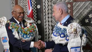 טקס פתיחת שגרירות פיג'י בירושלים בהשתתפות רה"מ בנימין נתניהו ושר החוץ גדעון סער