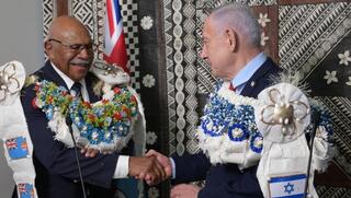 טקס פתיחת שגרירות פיג'י בירושלים בהשתתפות רה"מ בנימין נתניהו ושר החוץ גדעון סער