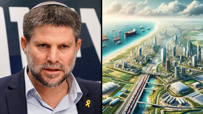 Бецалель Смотрич. Визуализация идеи Трампа (Фото: Шалев Шалом, The Washington Post) Бецалель Смотрич. Визуализация идеи Трампа