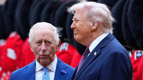 ביקור נשיא ארה"ב טראמפ ב בריטניה עם המלך צ'רלס טירת ווינדזור