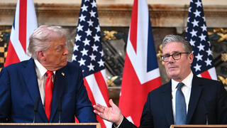 הצהרת נשיא ארה"ב דונלד טראמפ וראש ממשלת בריטניה קיר סטרמר