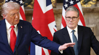 הצהרת נשיא ארה"ב דונלד טראמפ וראש ממשלת בריטניה קיר סטרמר