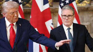 הצהרת נשיא ארה"ב דונלד טראמפ וראש ממשלת בריטניה קיר סטרמר