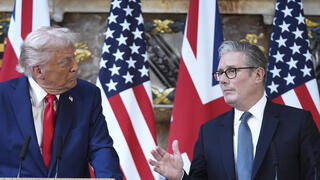 הצהרת נשיא ארה"ב דונלד טראמפ וראש ממשלת בריטניה קיר סטרמר