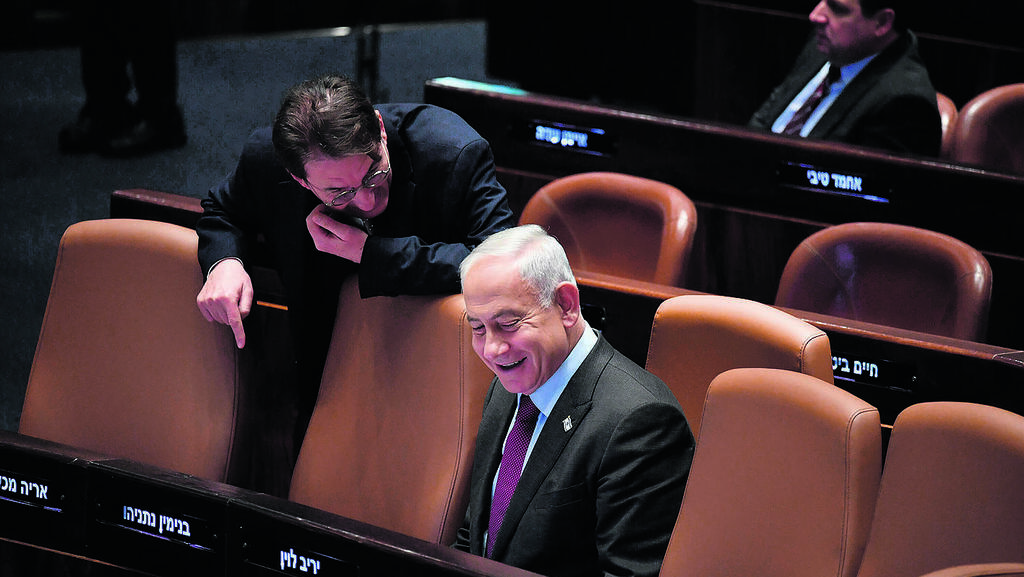 Боаз Бисмут, Биньямин Нетаниягу (Фото: Йоав Дудкевич) בועז ביסמוט עם בנימין נתניהו